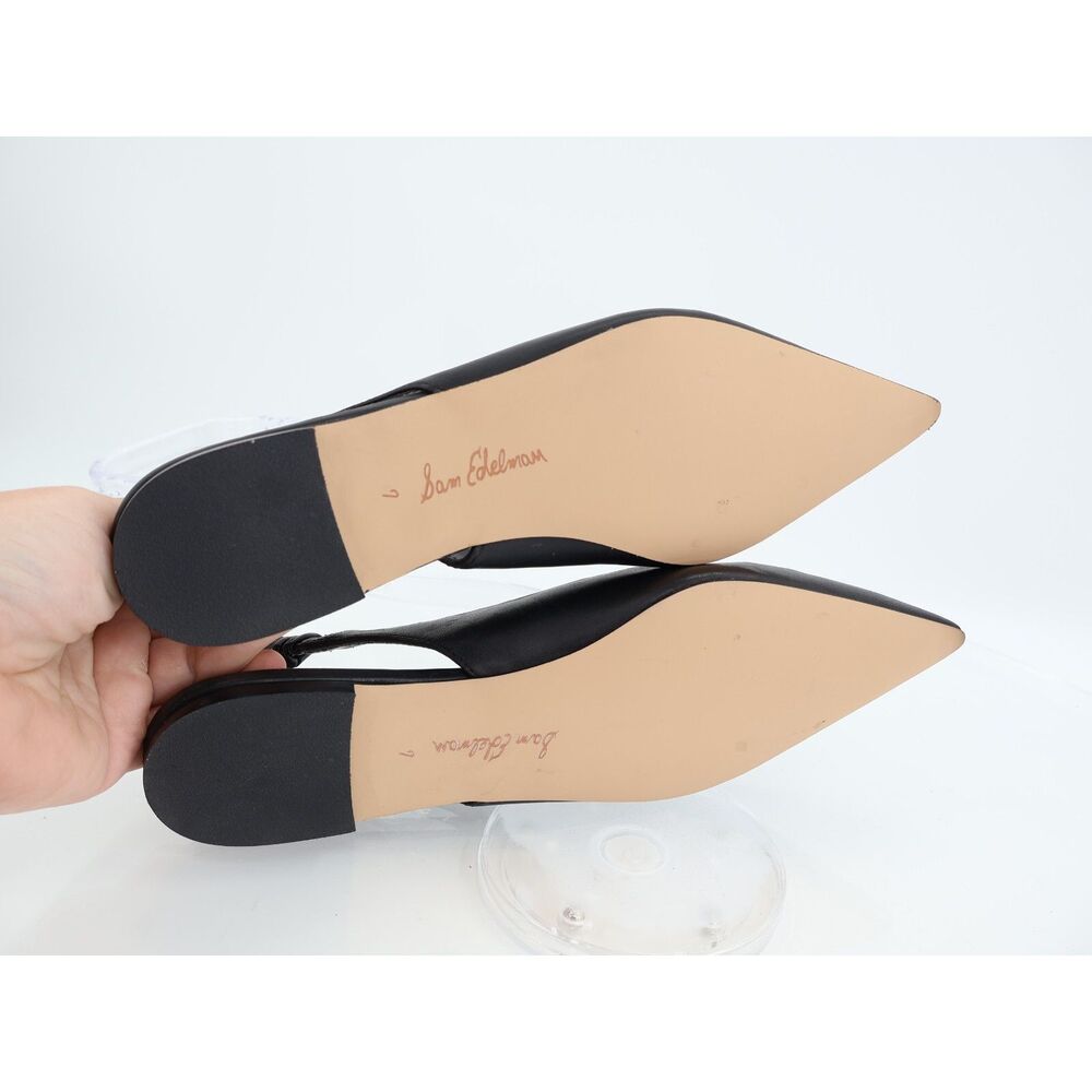 Sam Edelman Black Pointed Toe Slingback Flats - Picture 7 of 10